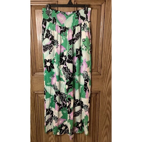 Anthropologie The Saria Smocked Wide-Leg Pants by Maeve Size Small - Picture 1 of 7